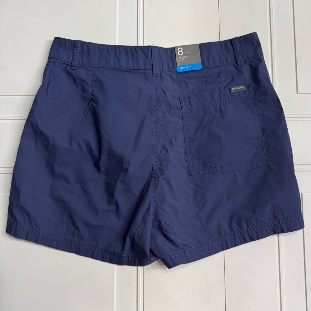 Columbia NWT Women’s Blue Hiking Shorts 3” Inseam Cotton Outerwear Active Size 8 - Picture 4 of 5